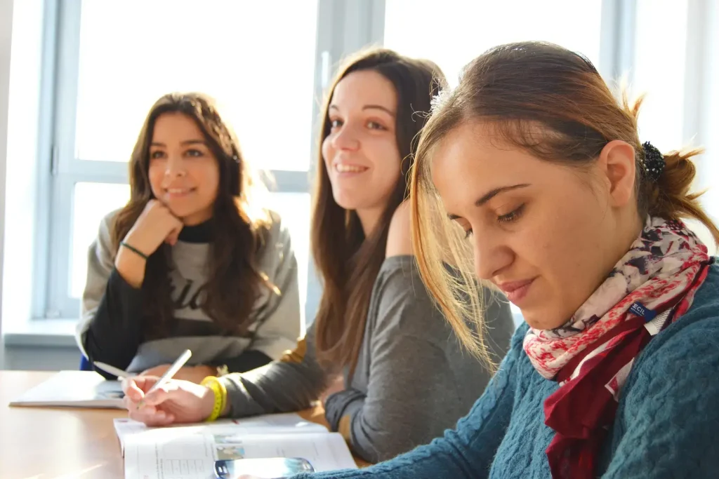 étudiants en cours